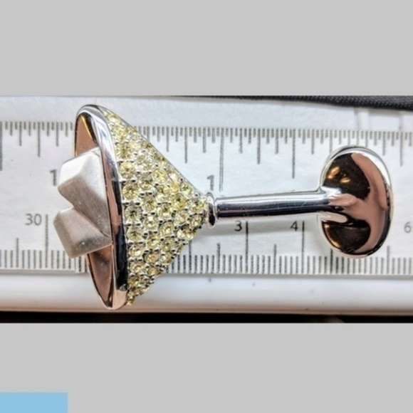 NAPIER Vintage Martini Glass pin Brooch - Picture 7 of 8